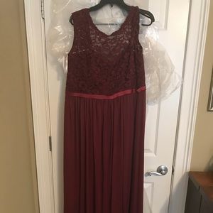 Bridesmaid Dress w/ Lace Bodice DAVID'S BRIDAL